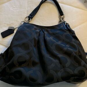 Coach Mia OP ART Sateen Lg Maggie Shoulder Bag 15756 And Matching Wallet